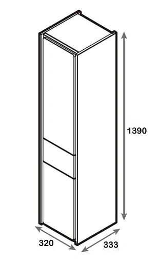 Шкаф-пенал подвесной Roca Ronda 32 R бетон/белый ZRU9303006 Шкаф-пенал подвесной Roca Ronda 32 R бетон/белый ZRU9303006