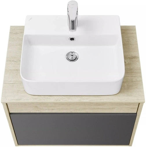 Тумба-умывальник подвесная Aquaton Лофт Урбан 65 графит/орегон 1A2540K0LQX60