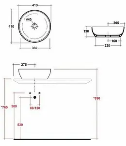 Раковина Olympia Tondo 41 белый LIL4B41001, 2