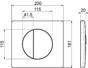 Комплект 6 в 1 Cersanit Nature CO DPL EO 64230 с кнопкой Leon хром глянцевый Комплект 6 в 1 Cersanit Nature CO DPL EO 64230 с кнопкой Leon хром глянцевый, 4