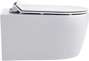 Унитаз подвесной безободковый Aquanet Smart Rimless белый SMART W T Унитаз подвесной безободковый Aquanet Smart Rimless белый SMART W T, 4