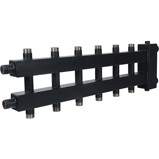 Распределительный коллектор 7 контуров с гидрострелкой 1½&quot;н x 1&quot;н Rommer RDG-0018-024037
