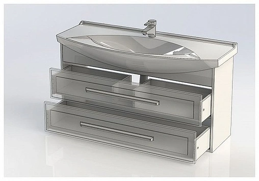 Тумба под умывальник Aquanet Остин 120 белый/дуб кантербери 00201723