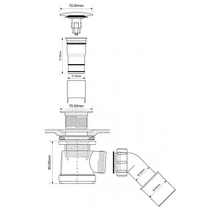 Сифон для душевого поддона Mc Alpine хром MRS2CL-CB, 2