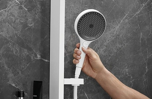 Душевой набор Hansgrohe Rainfinity 130 3jet 125см белый матовый/графит 26852700