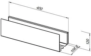 Полка Aquanet Магнум сталь брашированная 00334110, 2