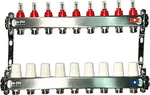 Группа коллекторная с расходомерами 9 отводов 1"в/в x ¾"ек Uni-fitt OPTIMAL 450B4309.RU Группа коллекторная с расходомерами 9 отводов 1"в/в x ¾"ек Uni-fitt OPTIMAL 450B4309.RU, 1