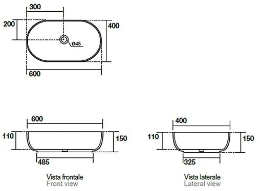 Раковина Kerasan Nolita 60 Grigio matt 534359