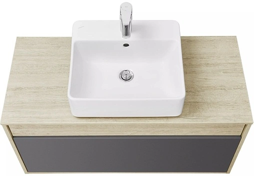 Тумба-умывальник подвесная Aquaton Лофт Урбан 80 графит/орегон 1A2476K3LQX60