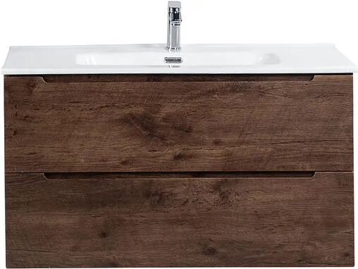 Тумба-умывальник подвесная BelBagno ETNA 90 Rovere Moro ETNA-900-2C-SO-RW-P+