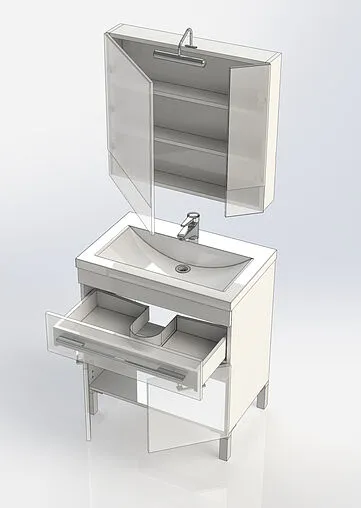 Шкаф-зеркало Aquanet Верона 75 L белый 00175381