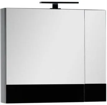 Шкаф-зеркало Aquanet Верона 70 L чёрный 00186370, 1