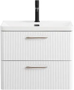 Тумба-умывальник подвесная BelBagno DUE 60 Bianco Lucido DUE-600-2C-SO-BL-P+BB-8076-3-60, 1