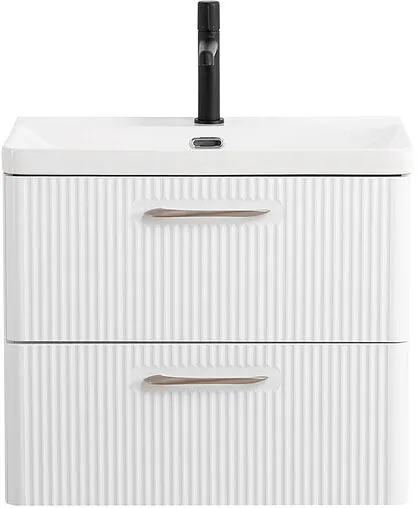 Тумба-умывальник подвесная BelBagno DUE 60 Bianco Lucido DUE-600-2C-SO-BL-P+BB-8076-3-60