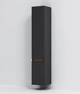 Шкаф-пенал подвесной Am.Pm X-Joy 30 R чёрный матовый/светлое дерево M85ACHR0306BM, 4