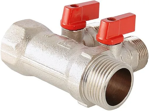 Коллектор запорный проходной 2 отвода 1&quot;в/н x ¾&quot;ек Valtec VTc.580.NE.0602