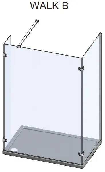 Душевое ограждение 1200x900мм прозрачное стекло Roltechnik Walk WALK B/1200/900 935-1200900-00-02 Душевое ограждение 1200x900мм прозрачное стекло Roltechnik Walk WALK B/1200/900 935-1200900-00-02, 3