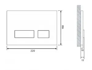 Клавиша смыва для унитаза Cersanit Movi P-BU-MOV/Whg/Gl стекло/белый, 2