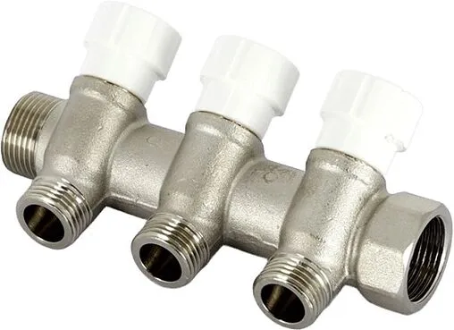 Коллектор регулирующий проходной 3 отвода ¾&quot;в/н x ½&quot;н Uni-fitt 400N3231