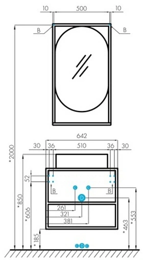 Тумба-умывальник подвесная Aquaton Лофт Фабрик 65 дуб эндгрейн 1A2423K5LTDU0