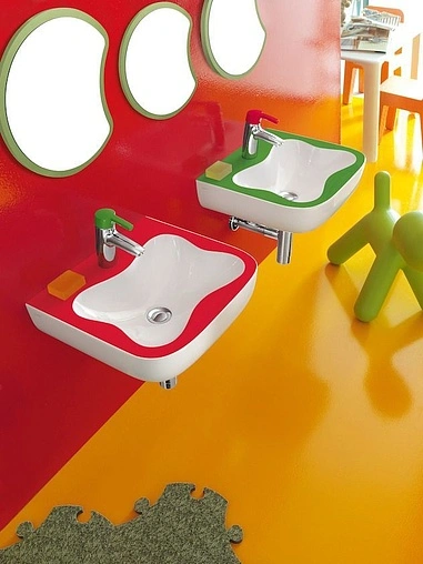 Раковина Laufen Florakids 45 красный/белый 8.1503.1.062.104.1