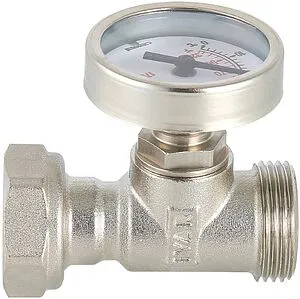 Тройник коллекторный с термометром (0-80°С) ¾&quot;ек x ¾&quot;ек Valtec VT.4615.0.0, 4