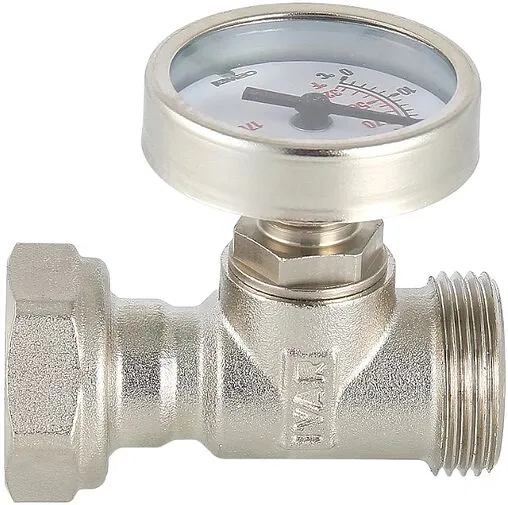 Тройник коллекторный с термометром (0-80°С) ¾&quot;ек x ¾&quot;ек Valtec VT.4615.0.0