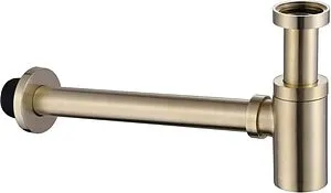 Сифон бутылочный для раковины Abber BEQUEM золото матовое AF0030G Сифон бутылочный для раковины Abber BEQUEM золото матовое AF0030G, 1