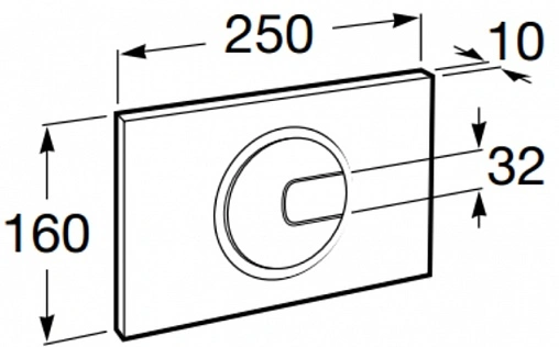 Клавиша смыва для унитаза Roca PL-4 890098005 кнопки/хром матовый, панель/белый глянцевый