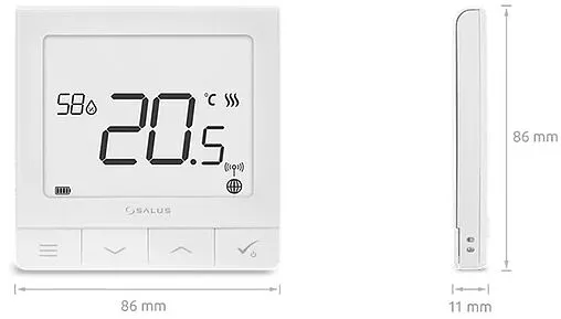 Беспроводной комнатный терморегулятор ZigBee Salus QANTUM белый SQ610RF