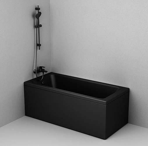 Ванна акриловая Am.Pm Gem 150x70 черный матовый W90A-150-070B-A