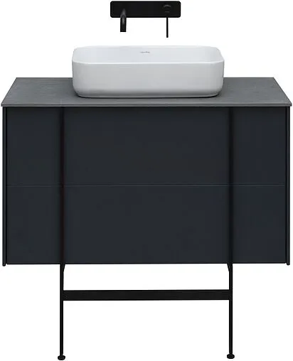 Тумба-умывальник подвесная Allen Brau Reality 90 антрацит 1.32006.AM+
