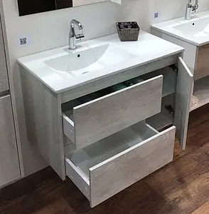 Тумба-умывальник подвесная Comforty Бремен 90 дуб белый 00004142375CF Тумба-умывальник подвесная Comforty Бремен 90 дуб белый 00004142375CF, 3