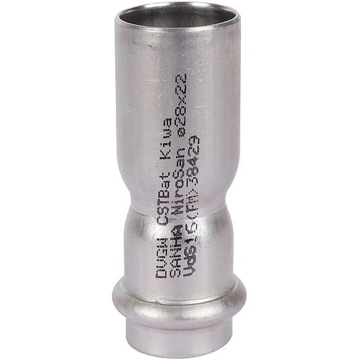 Муфта пресс редукционная однораструбная 28мм x 22мм Sanha NiroSan 9243 692432822