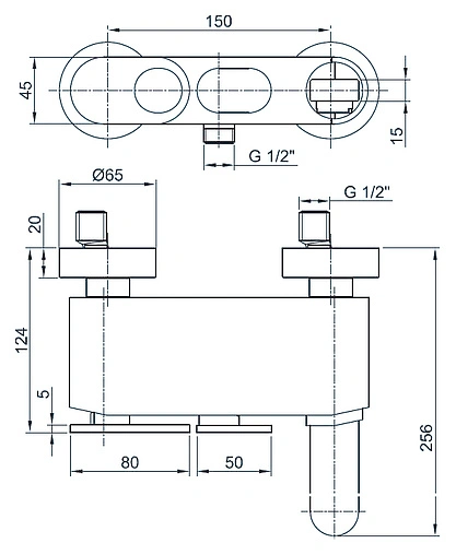 Смеситель для ванны Cezares Butterfly хром матовый BUTTERFLY-VM-04