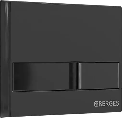Клавиша смыва для унитаза BERGES Novum L6 040016 черный глянцевый