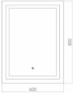 Зеркало с подсветкой Aquanika Quadro 60 AQQ6080RU50 Зеркало с подсветкой Aquanika Quadro 60 AQQ6080RU50, 2