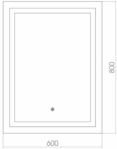 Зеркало с подсветкой Aquanika Quadro 60 AQQ6080RU50