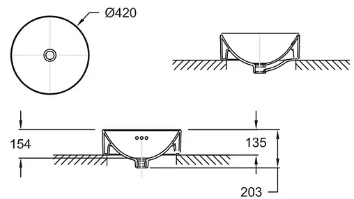 Раковина Jacob Delafon Vox 42 черный E14800-7