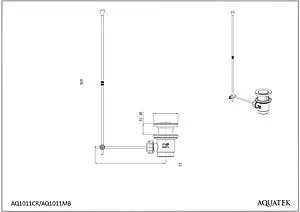 Смеситель для раковины Aquatek Вега чёрный матовый AQ1011MB, 3