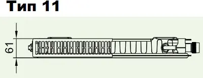 Радиатор стальной панельный Kermi Profil-V тип 11 300 x 400 мм FTV110300401R2Y Радиатор стальной панельный Kermi Profil-V тип 11 300 x 400 мм FTV110300401R2Y, 2