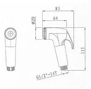 Гигиенический душ с держателем Villeroy&Boch Universal хром TVD00060700261, 2