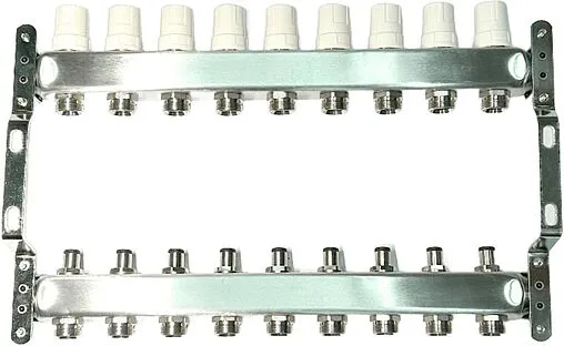 Группа коллекторная без расходомеров 9 отводов 1&quot;в/в x ¾&quot;ек Uni-fitt OPTIMAL 451B4309.RU
