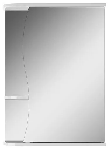 Шкаф-зеркало Айсберг Волна 1-50 R белый DA1031HZ