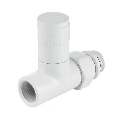 Комплект вентилей запорных прямых ½&quot; в/н Royal Thermo Piano белый RTE 56.0010