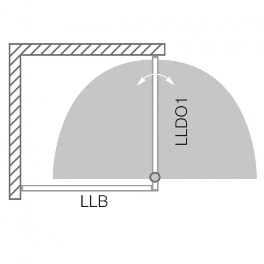 Душевое ограждение 900x900мм прозрачное/матовое стекло Roltechnik Lega Line LLDO1+LLB/900 551-9000000-00-21+553-9000000-00-21