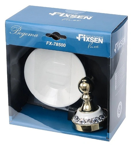 Мыльница Fixsen Bogema gold золото/белый с рисунком FX-78508G