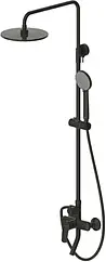 Душевая система со смесителем для ванны Bravat Rhein чёрный матовый F6429564BW-A-ENG Душевая система со смесителем для ванны Bravat Rhein чёрный матовый F6429564BW-A-ENG
