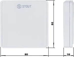 Беспроводной датчик температуры пола Stout C-8f белый STE-0101-008007, 2