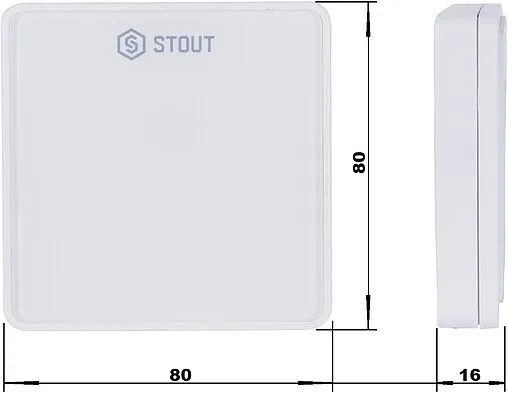 Беспроводной датчик температуры пола Stout C-8f белый STE-0101-008007